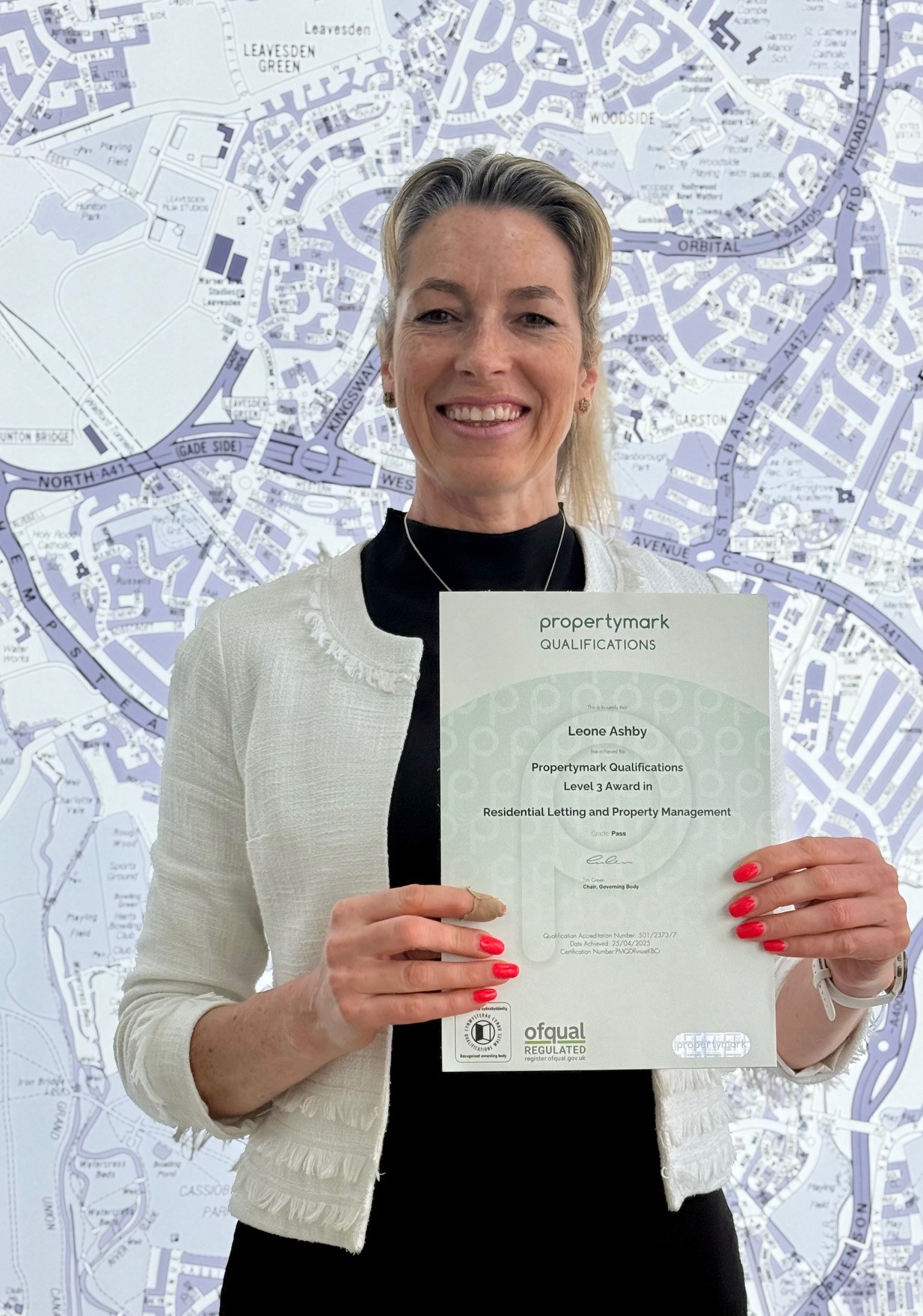 Leone Ashby, Harry Charles Director Qualifies as ARLA Propertymark Level 3 
